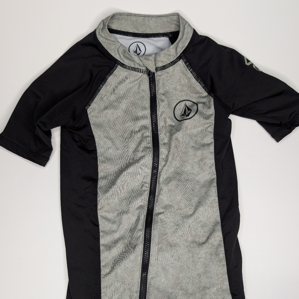 Volcom One-Piece Rash Guard Swim Bodysuit 24M Black